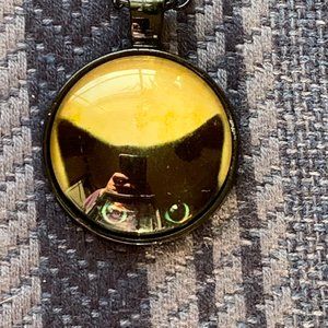 Black cat charm necklace